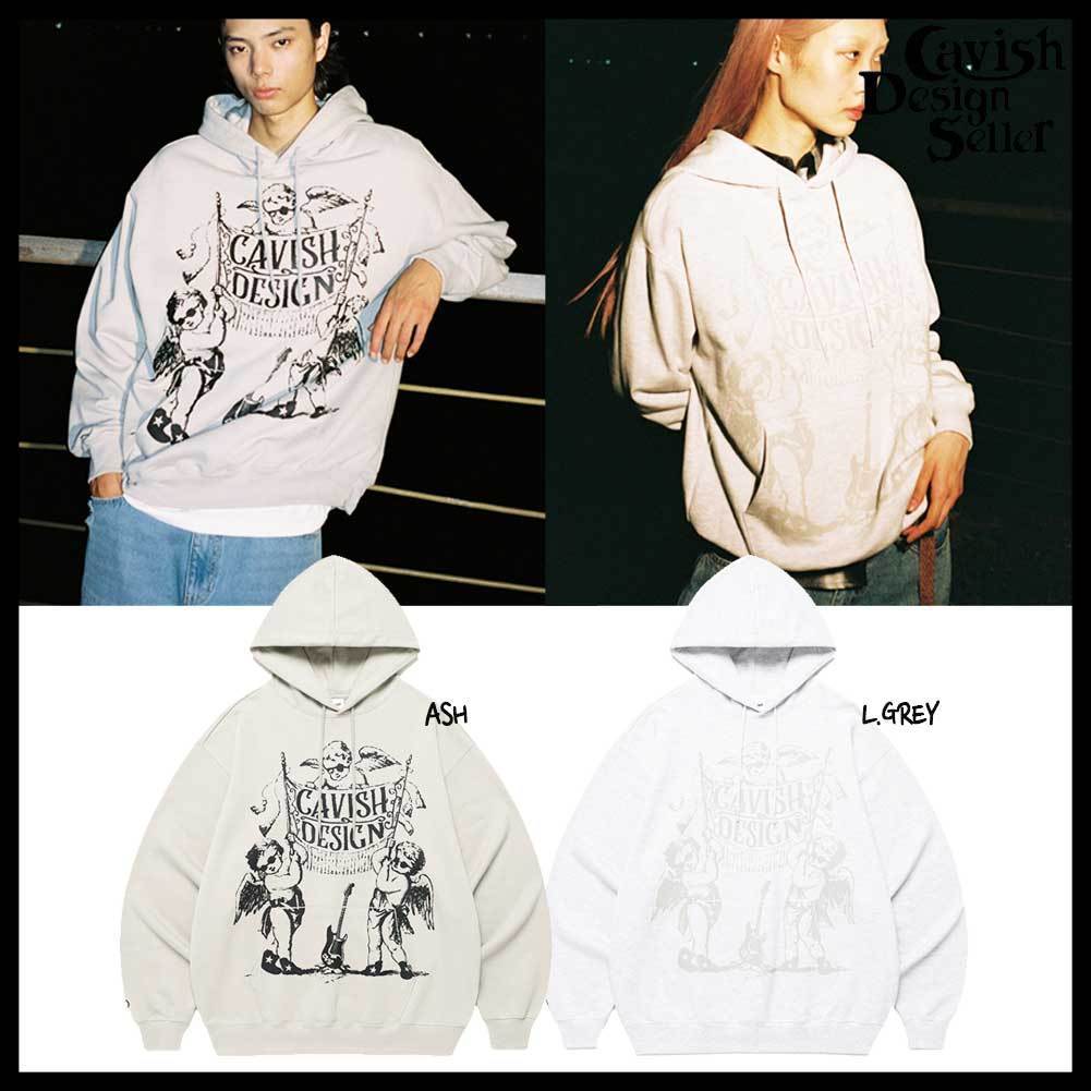 ●CAVISH●FLAG ANGELS HOODIE フーディ ダボっと 男女 人気