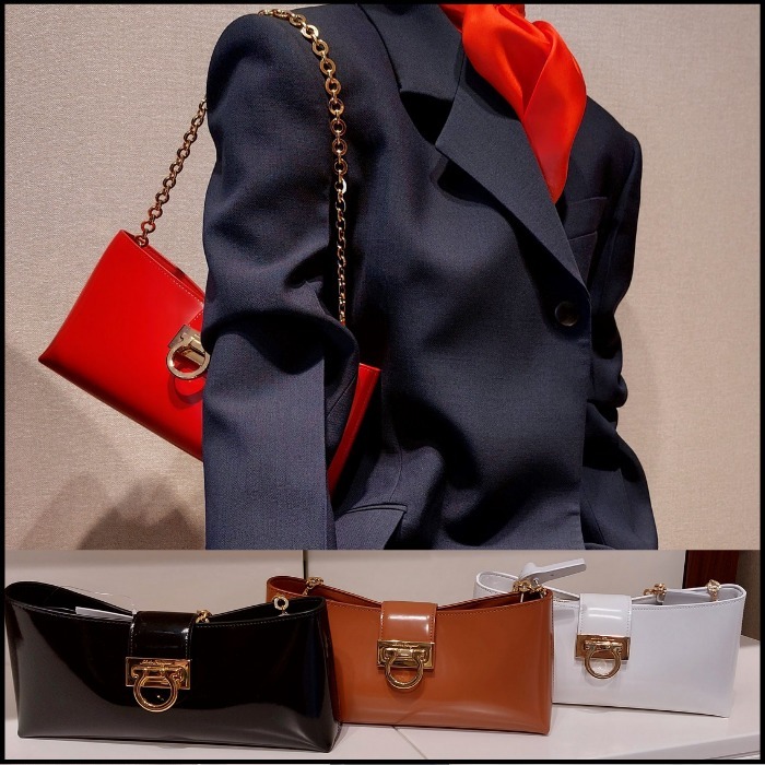《上品な逸品》【FERRAGAMO】トリフォリオ ショルダーバッグ
