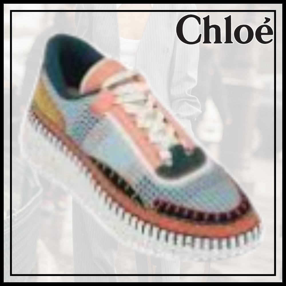 outlet【Chloe】Nama☆Flower Green ローカット スニーカー