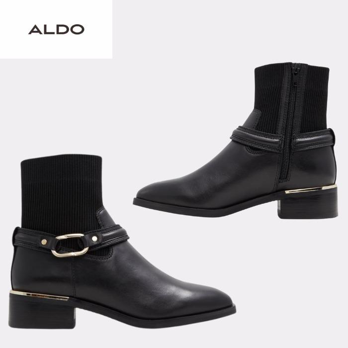 【追跡あり・関税負担なし】 ALDO 本革レザーアンクルブーツ