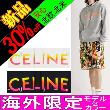 ◆◆VIP◆◆CELINE グラデーション ロゴ ルーズ フーディー