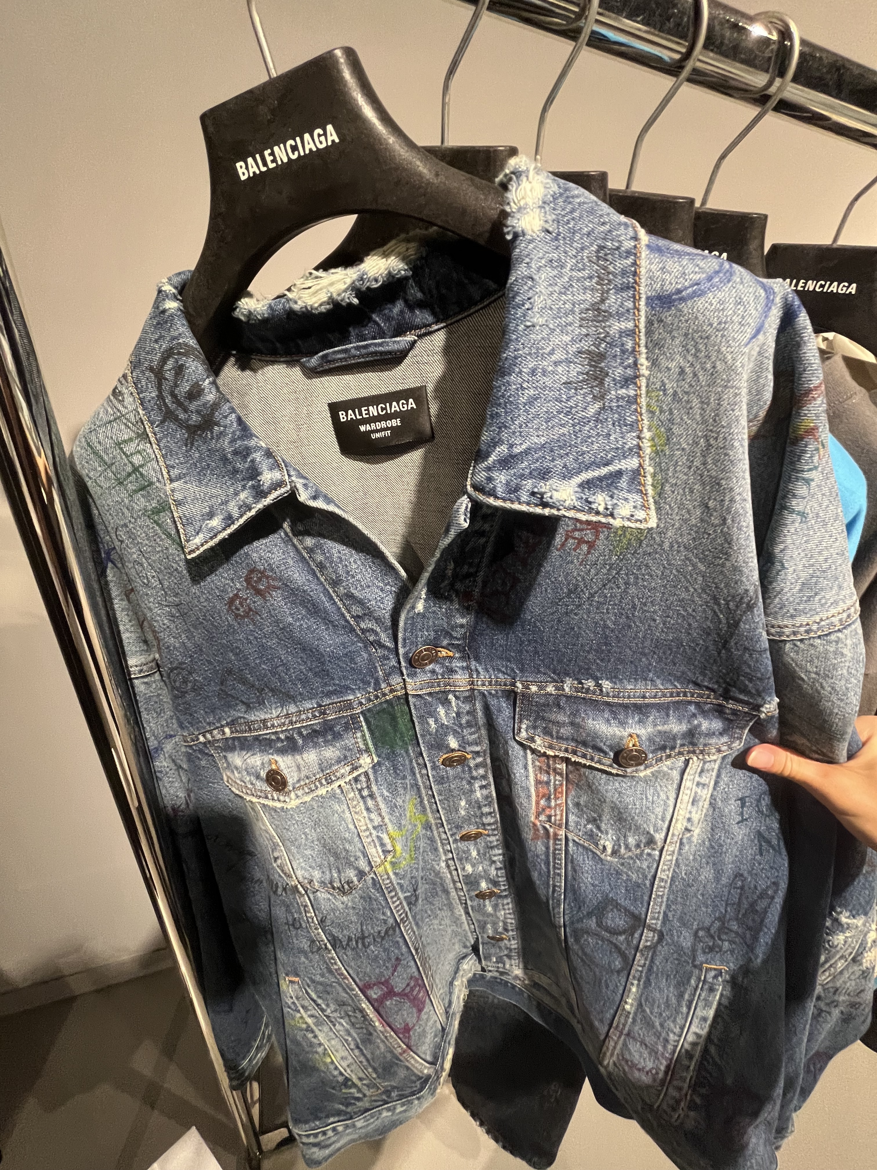 BALENCIAGA】グラフィック☆デニムジャケット