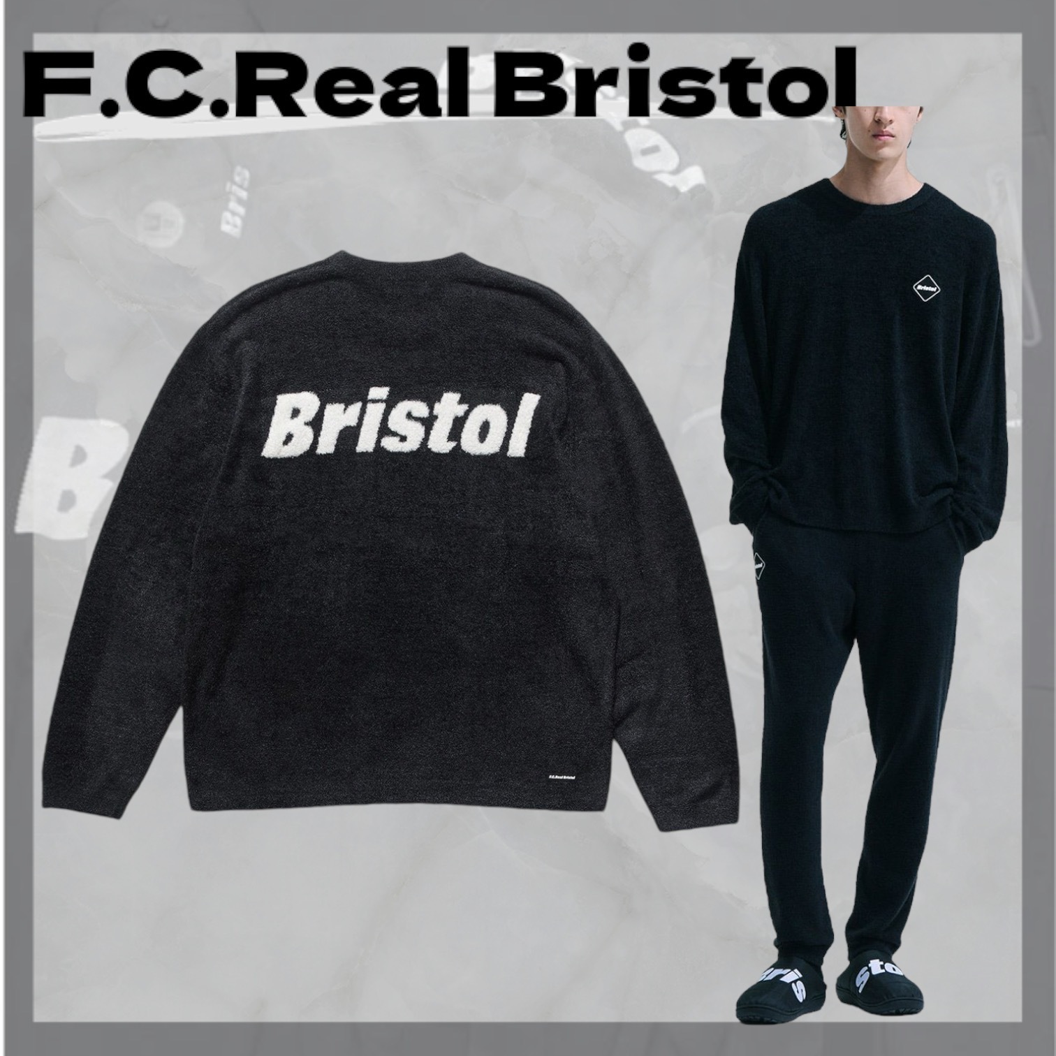 F.C.Real Bristol♡ BAREFOOT DREAMS PILE CREWNECK TOP