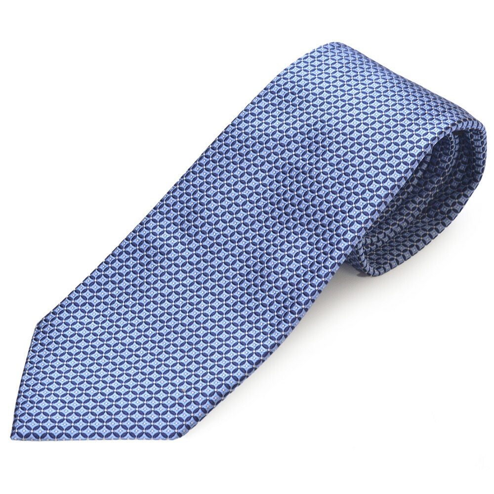 Zegna ゼニア ネクタイ スクエア柄シルクネクタイeez24w007 BLUE