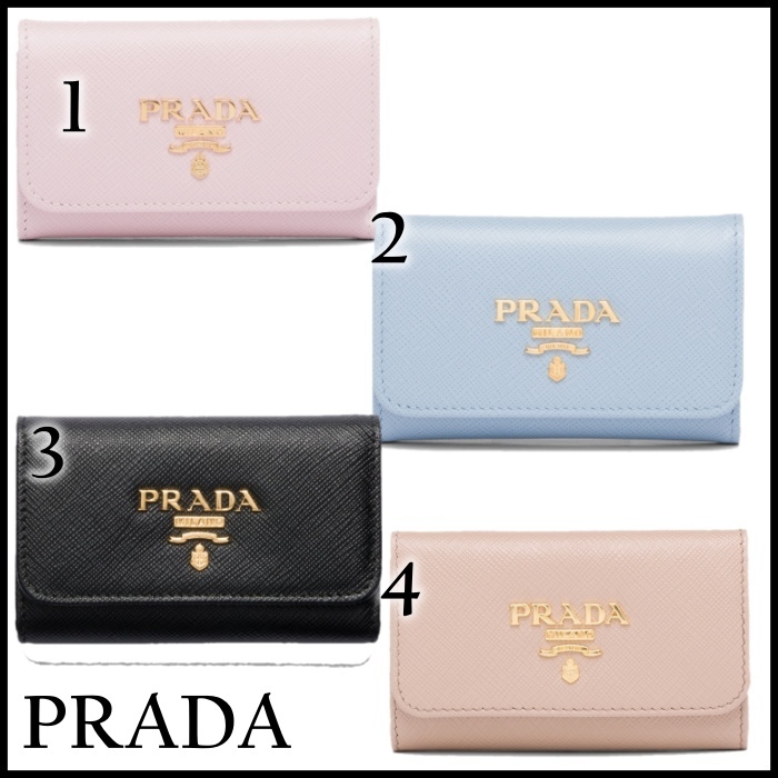 PRADA 国内買付 サフィアーノマルチカラー キーケース