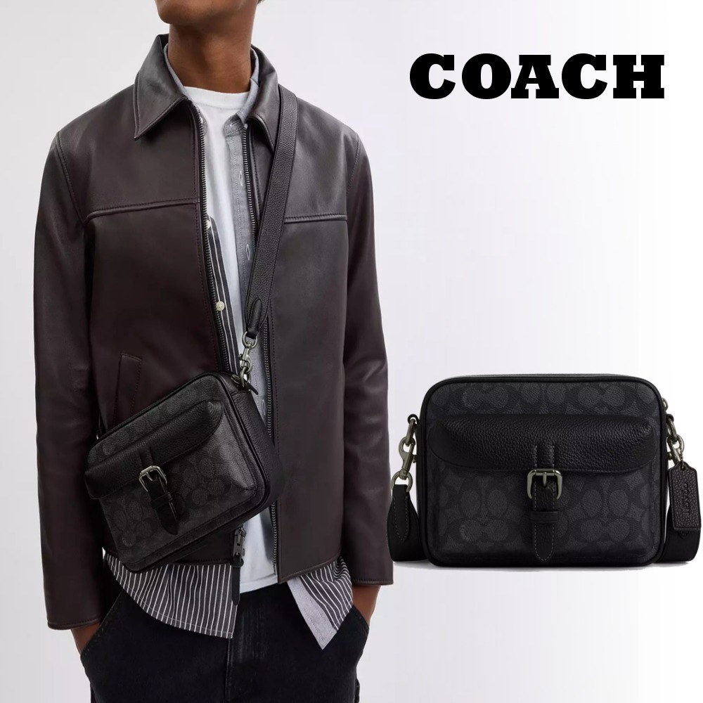 COACH☆ワーナー クロスボディ バッグ・シグネチャー キャンバス