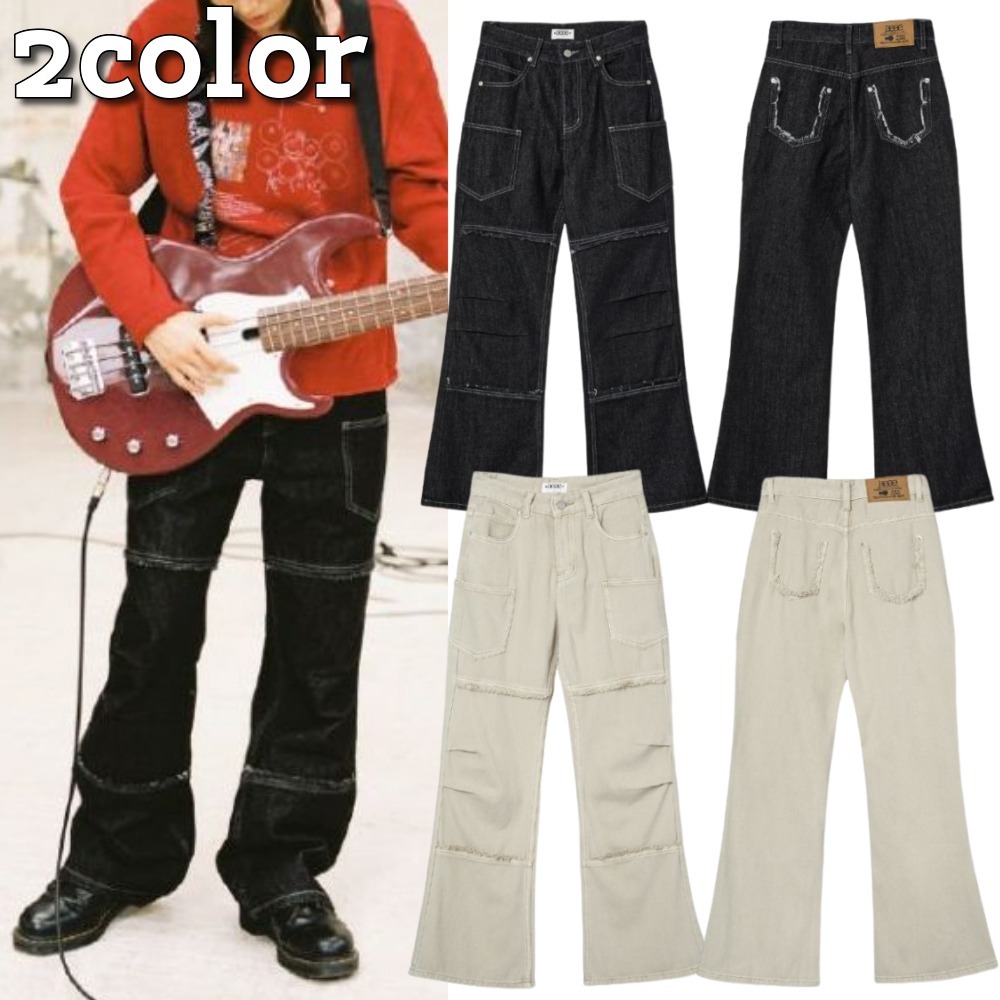 AEAE★韓国★人気★RAW EDGE FLARE JEANS 2色