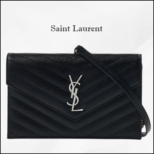 ◆Saint Laurent◆ サンローラン モノグラム チェーンウォレット
