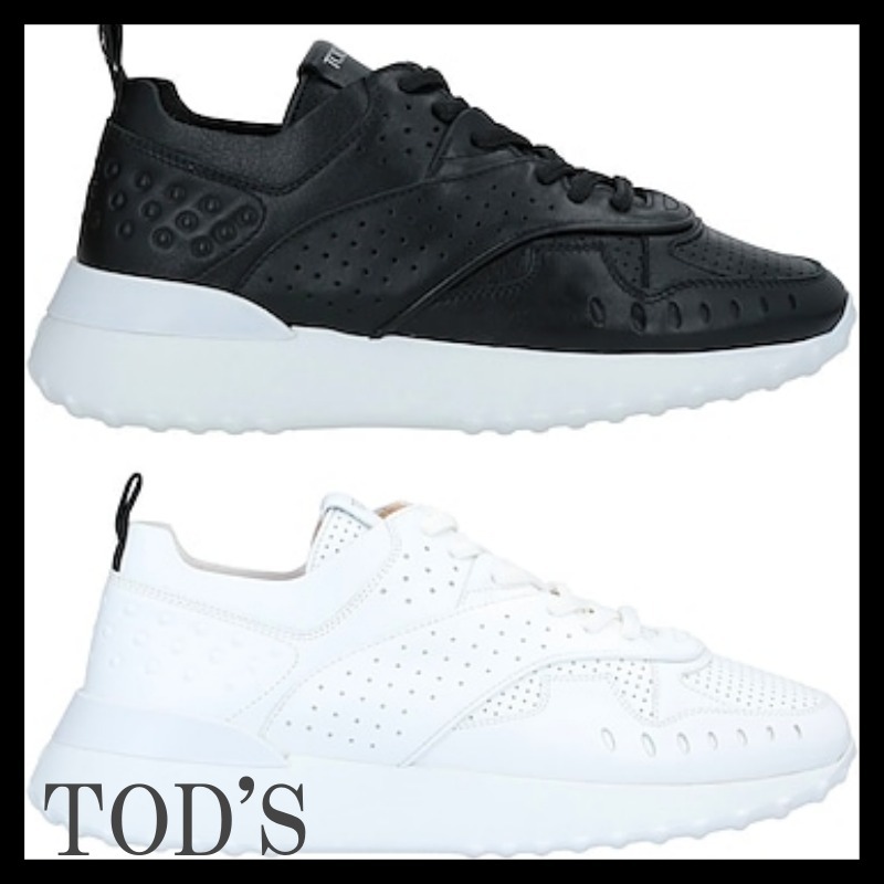 ☆TOD'S☆ロゴ スニーカー ブラック/ホワイト 送関込