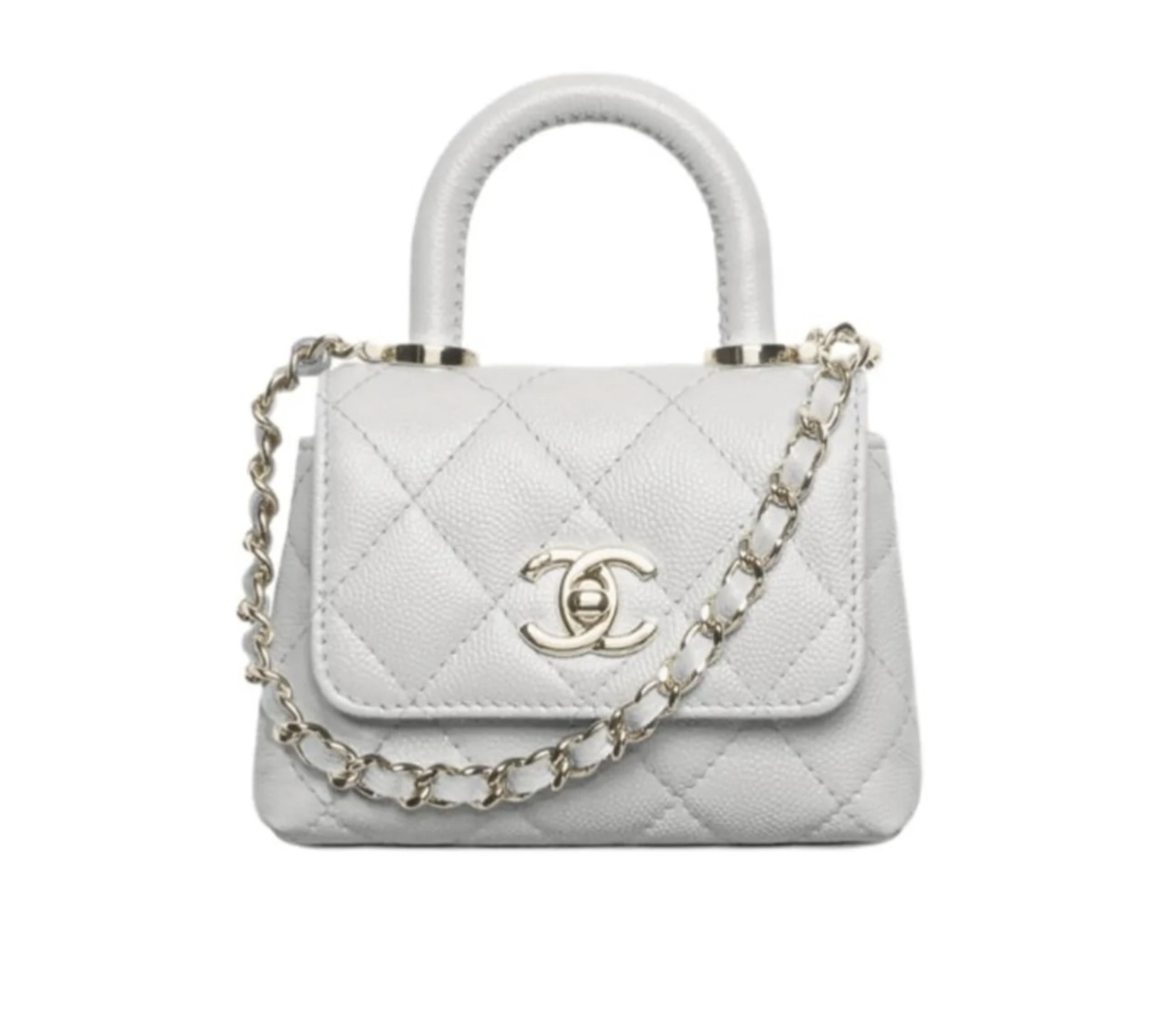 【24K /黒】CHANEL ハンドバッグ ミニココハンドル マイクロ 24k◇シャネル パロディミニココハンドル ハンドバッグ 11cm