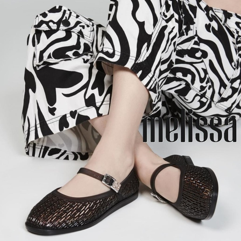 Melissa 追跡付/送料込 メッシュフラット ストラップバレー