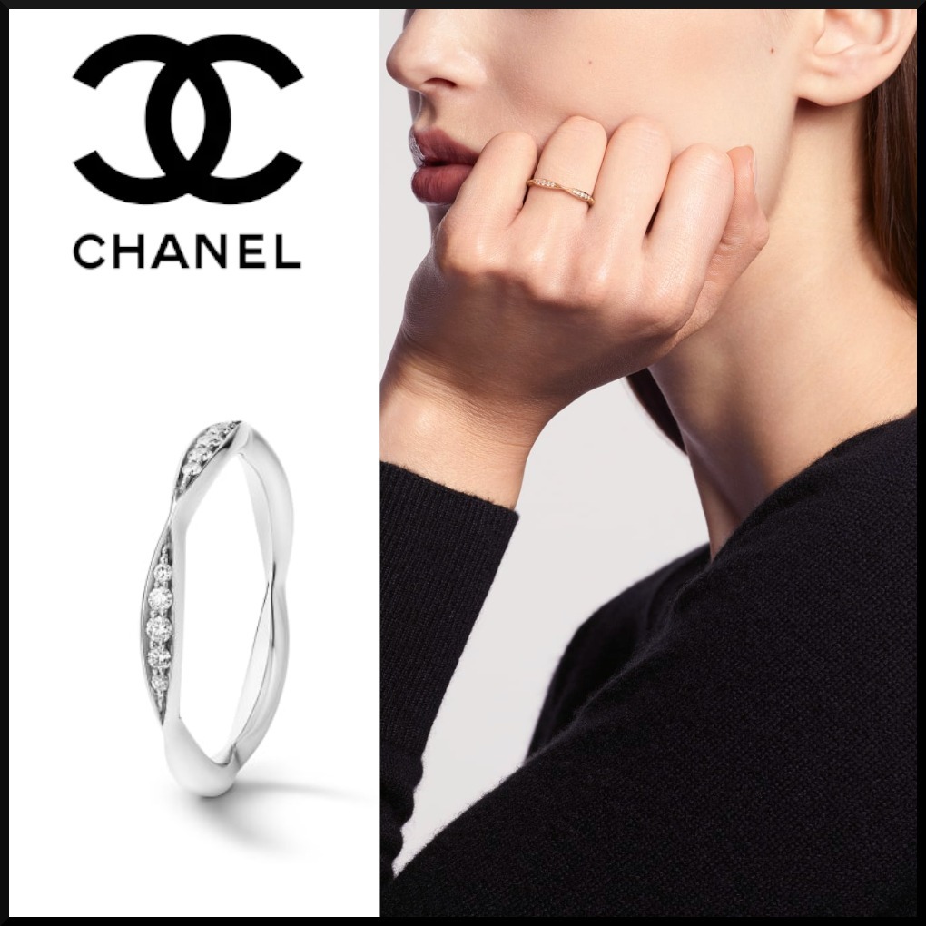 【CHANEL】カメリア コレクション ハーフエタニティリング