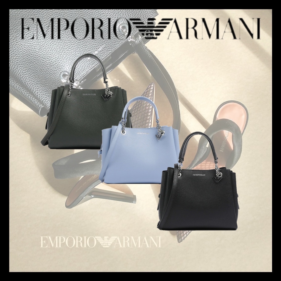 【関税込】EMPORIO ARMANI イーグルチャーム ハンドバッグ