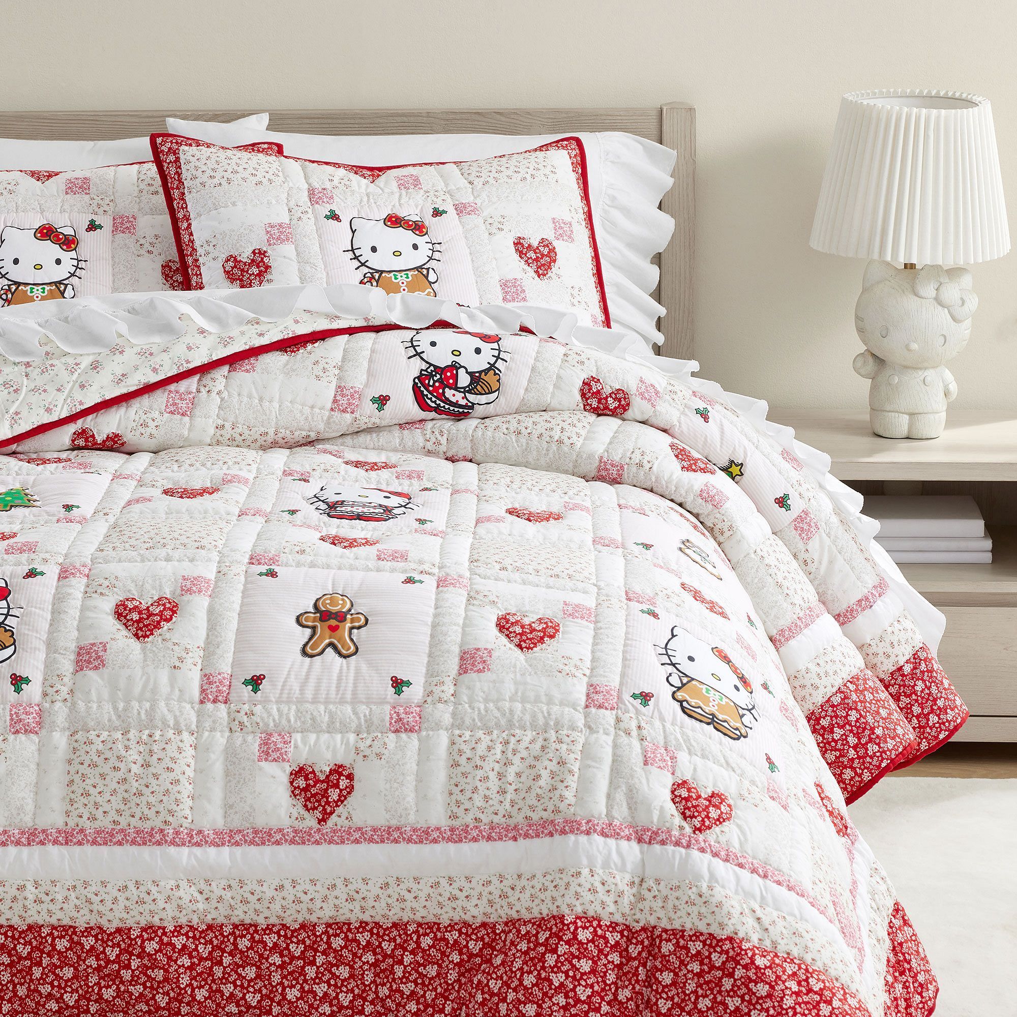 Pottery Barn X Hello Kitty キルト&枕カバー セミダブル/ダブル