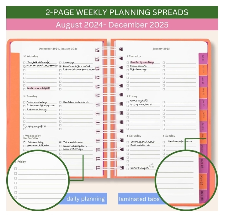 Kate Spade 2024年8月-2025年12月スケジュール手帳Lucky Day