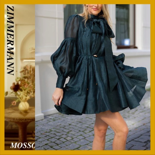 【Zimmermann】PAVILION TIE NECK MINI DRESS タイネック ミニ