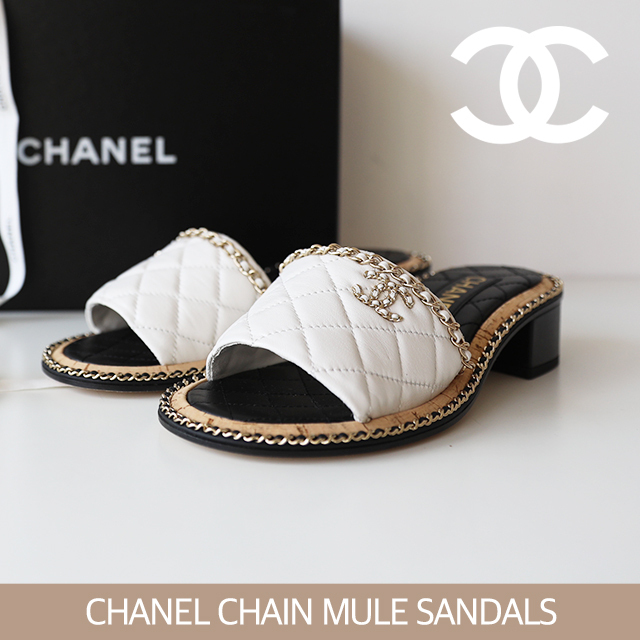【CHANEL】シャネル CC チェーン サンタル ミュール