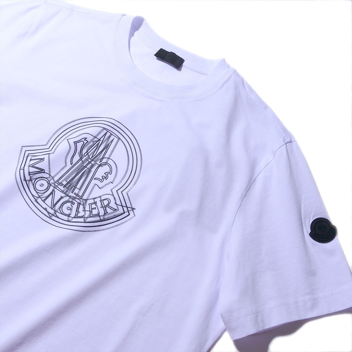 即発MONCLER コットンTシャツ 8C00028 001ホワイト