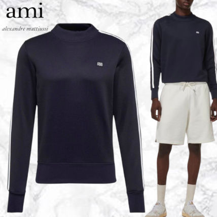 ami ネイビー クルーネック トレーナー