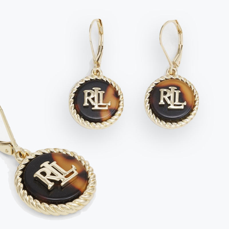 Lauren Ralph Laurenローレン★タートル ロゴドロップピアス