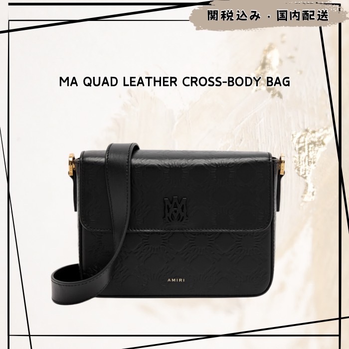 関税込★【AMIRI】MA クワッドレザー・クロスボディバッグ AMIRI ロゴ MA Quad クロスボディバッグ 人気