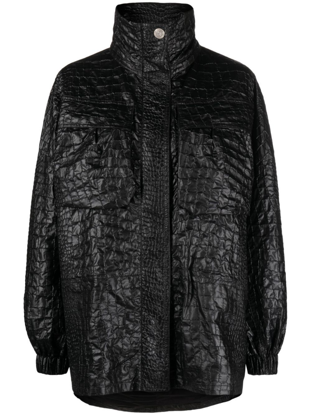 レザージャケット・コート [VERSACE] Embossed Crocodile-effect Jacket