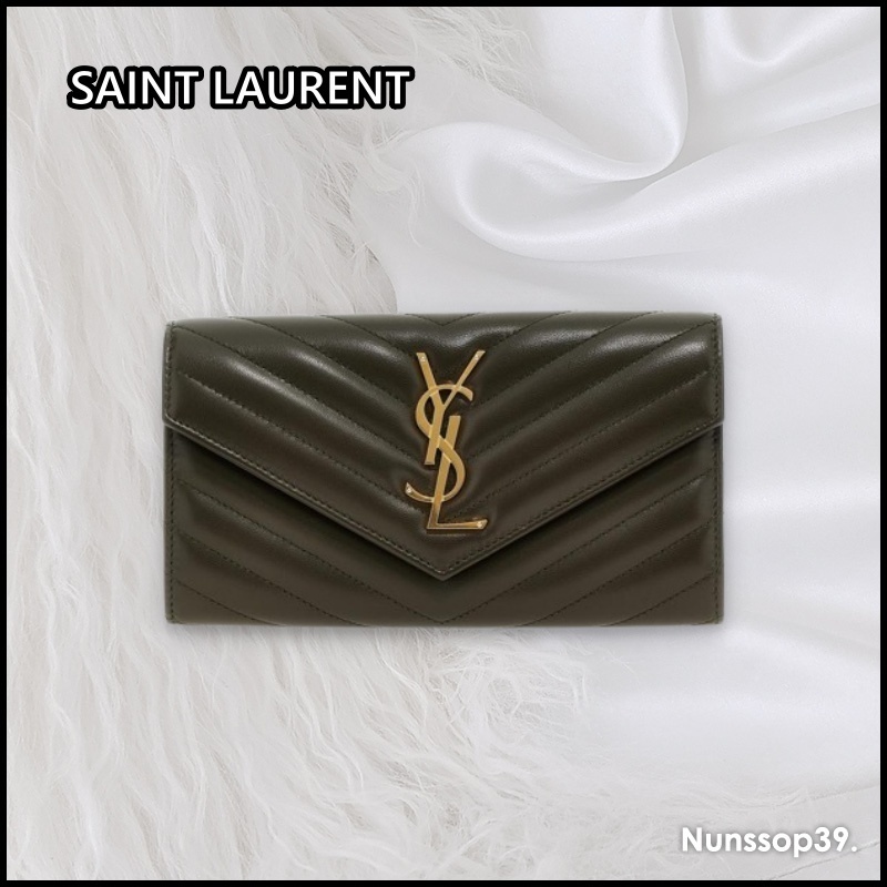 《SAINT LAURENT》 カサンドラ マトラッセ ラージ ウォレット