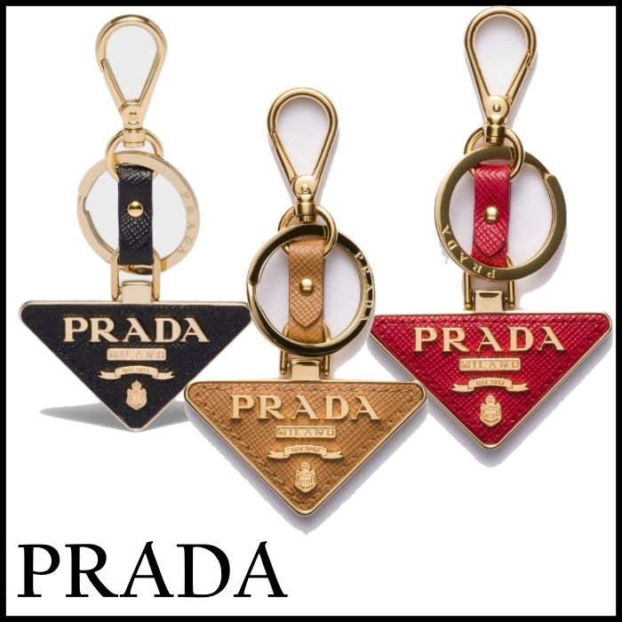 PRADA 国内買付 サフィアーノレザー キーリング