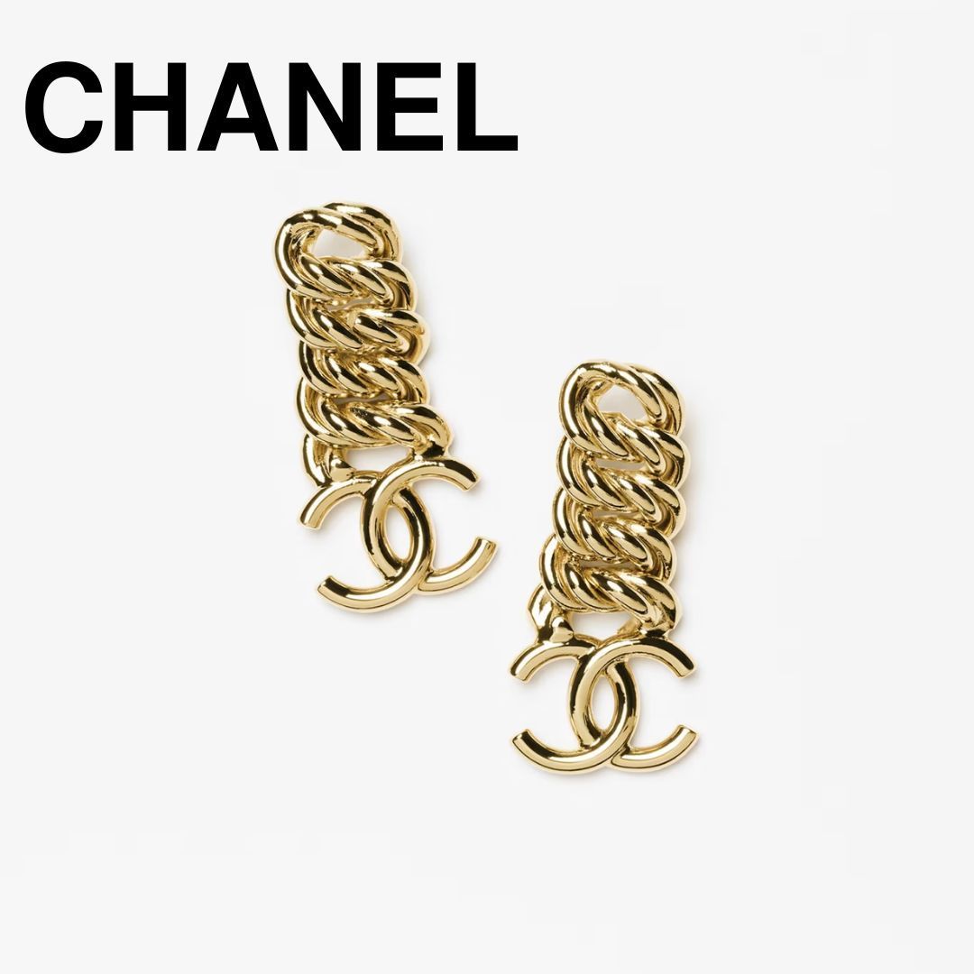 《24K》CHANEL エレガント ピアス メタルゴールド 華やか♡