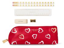 kate spade new york(ケイトスペード) ペンケース Kate Spadeペンケースセット事務用品付き/Hearts