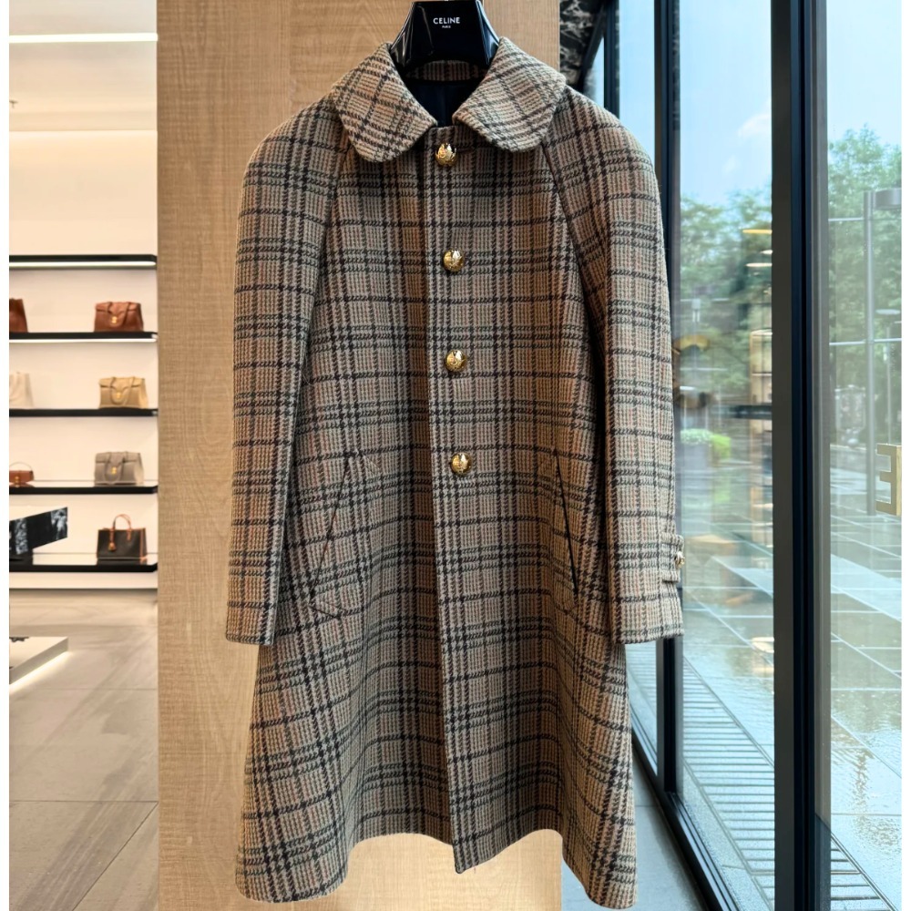《チェックが大人可愛い》【CELINE】ヴィクトワール マック