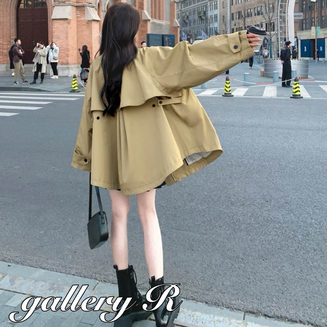ジャケット コート ジッパー 長袖 ミディアム 5colors XS/2XL