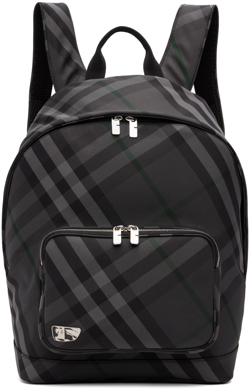 【関税込み】Burberry グレー Grid バックパック