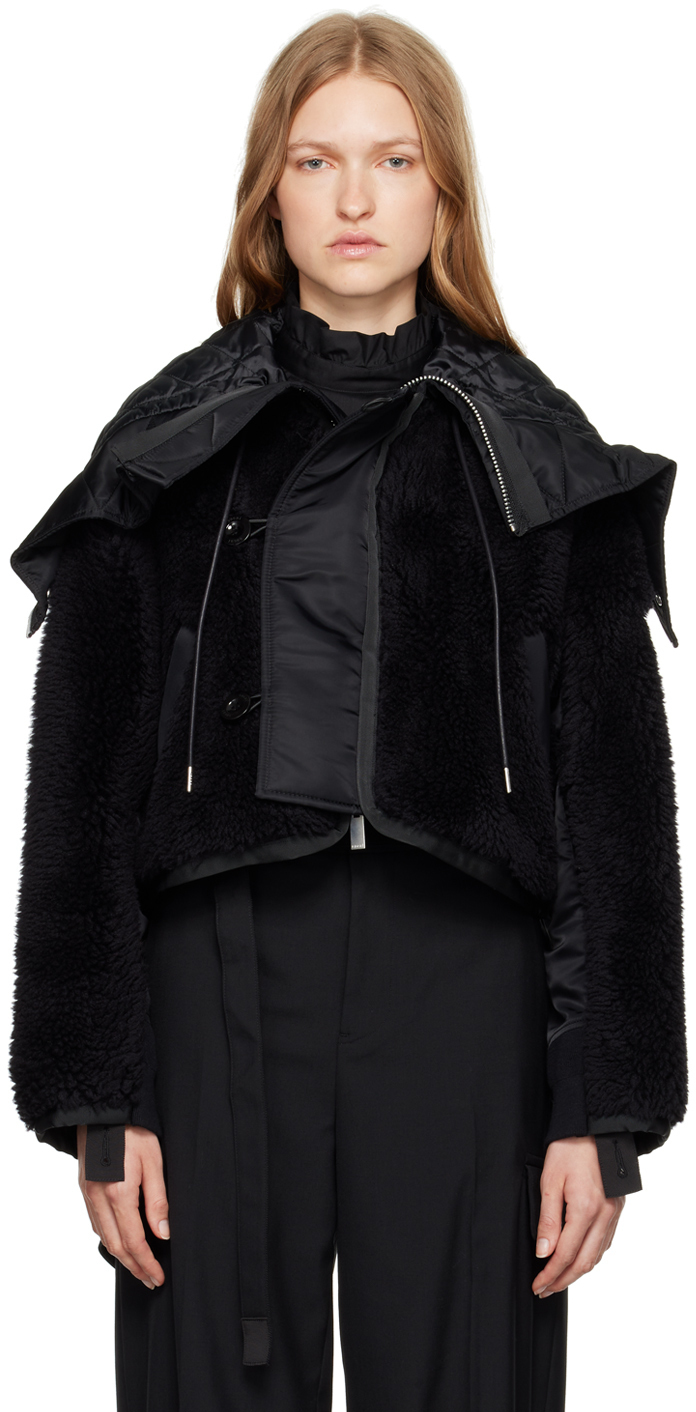 【関税込み】sacai ブラック パネル ボンバージャケット