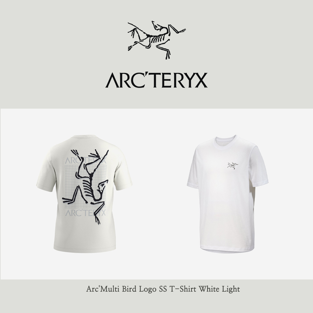 【Arc'teryx】 Arc'Multi Bird Logo SS T-Shirt White Light