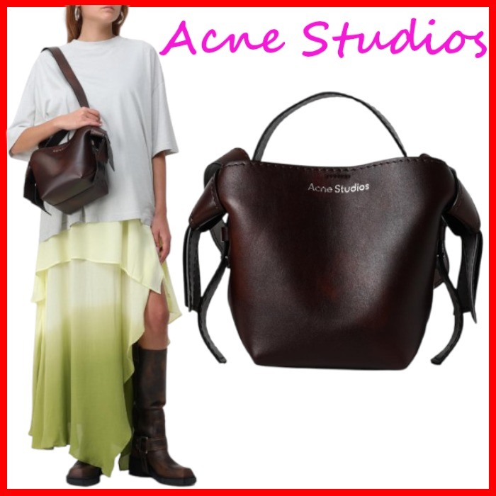 Acne Studios ロゴ Musubi 2Way ミニ ショルダーバッグ ブラウン