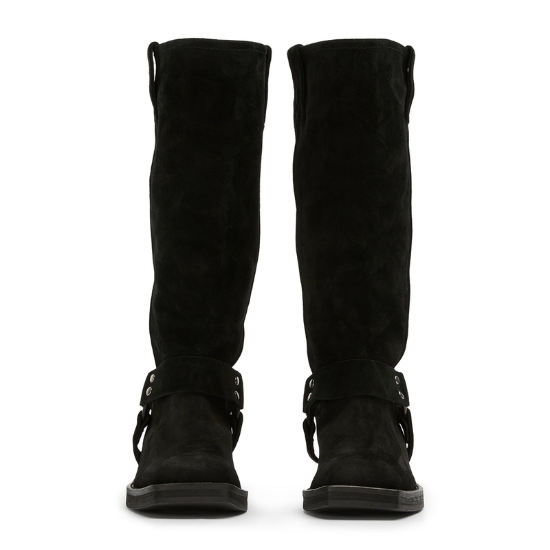 Tony Bianco★Biker スクエアトゥブーツ ヒール3.5cm バックル付 Tony Bianco☆Biker スクエアトゥブーツ ヒール3.5cm バックル付
