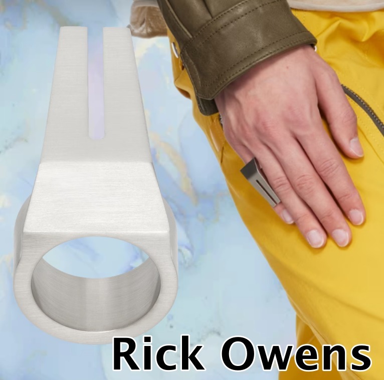 【Rick Owens】シルバー Porterville Open Trunk リング