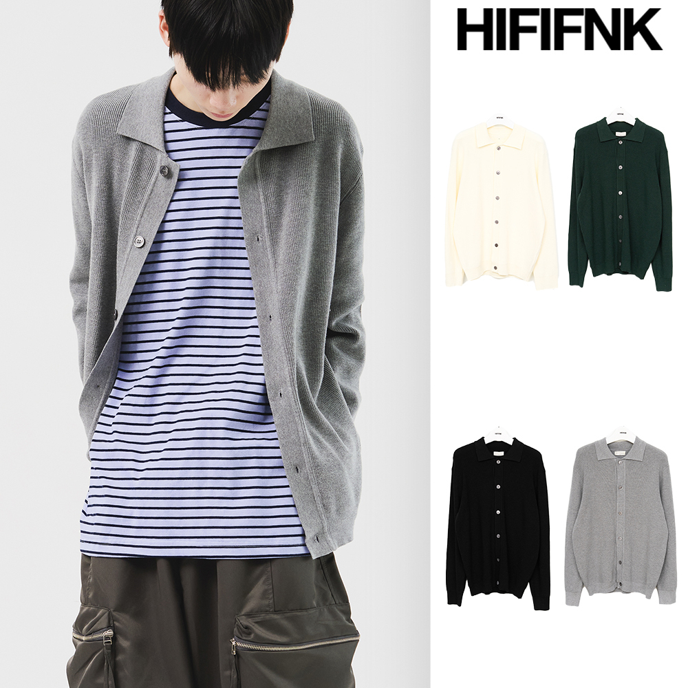 【HI FI FNK】Kent Collar Knitted Cardigan