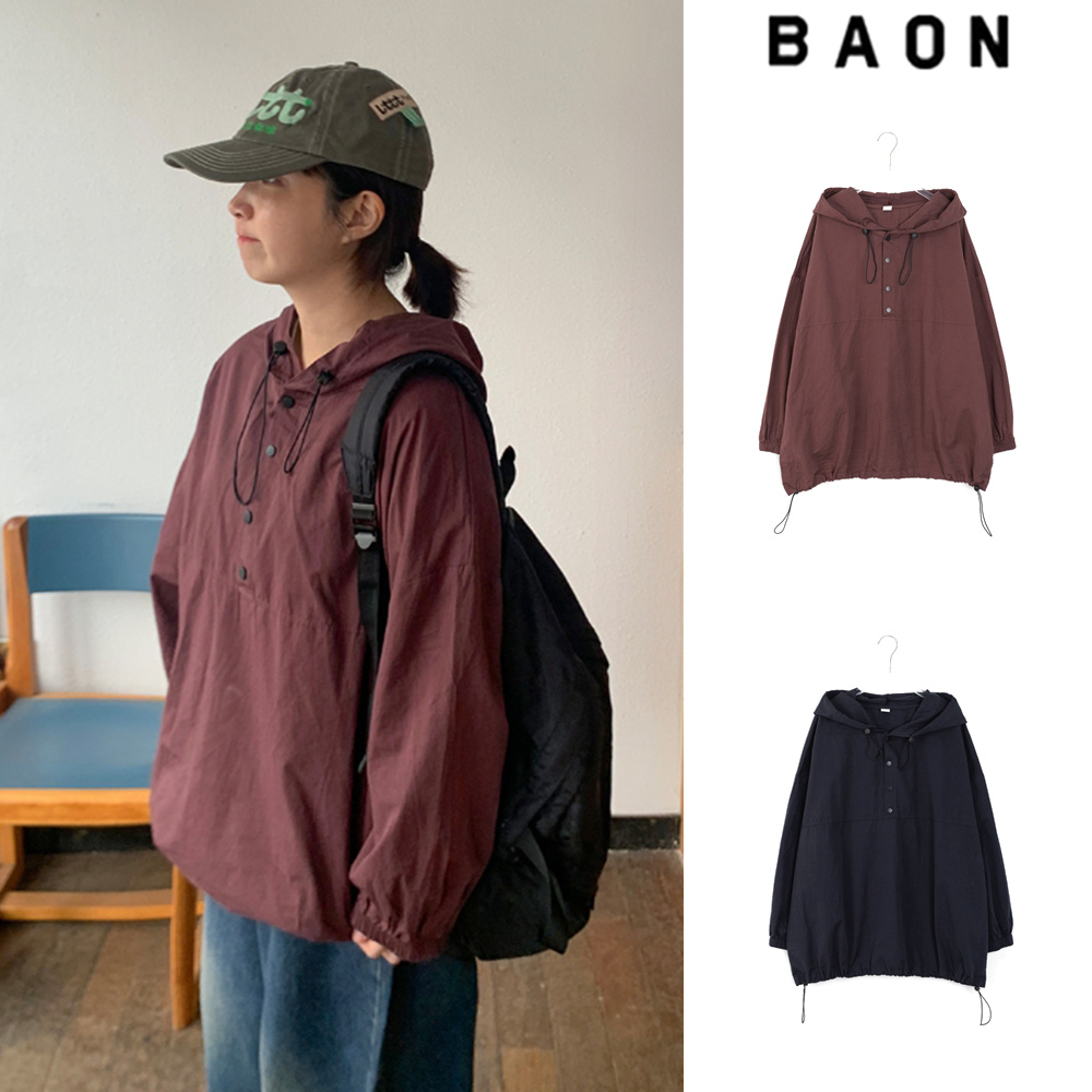 【BAON】Lulki String Hood Over Anorak