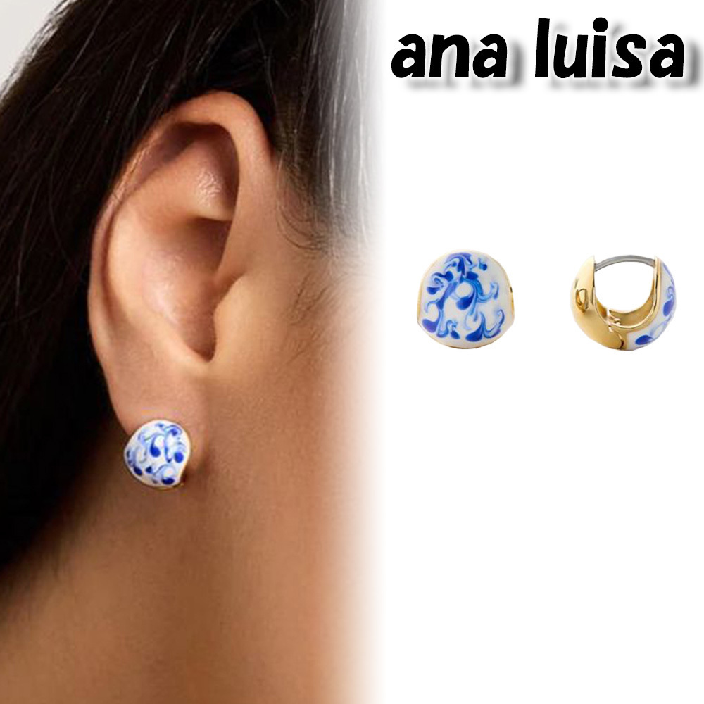 ana luisa アナルイサ ピアス MINI ABBY MARBLE BLUE 14K ギフト