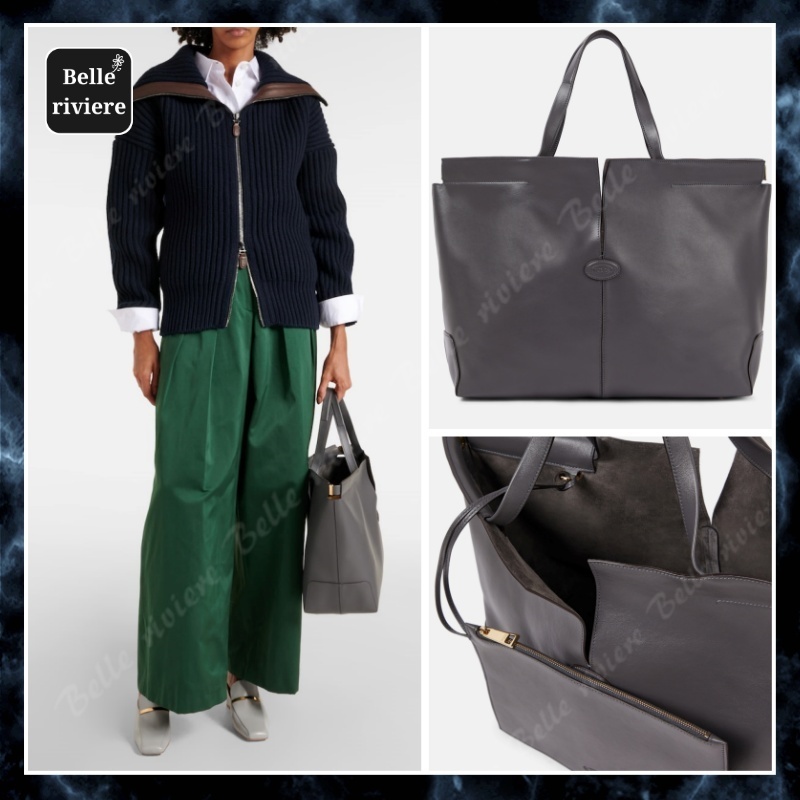 24PF new/TOD'S Di Bag Folioミディアムショッパー Bag Black