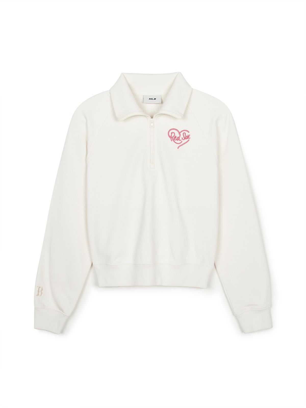 MLB korea□Heart crop semi zip-up sweatshirt□追跡送料込