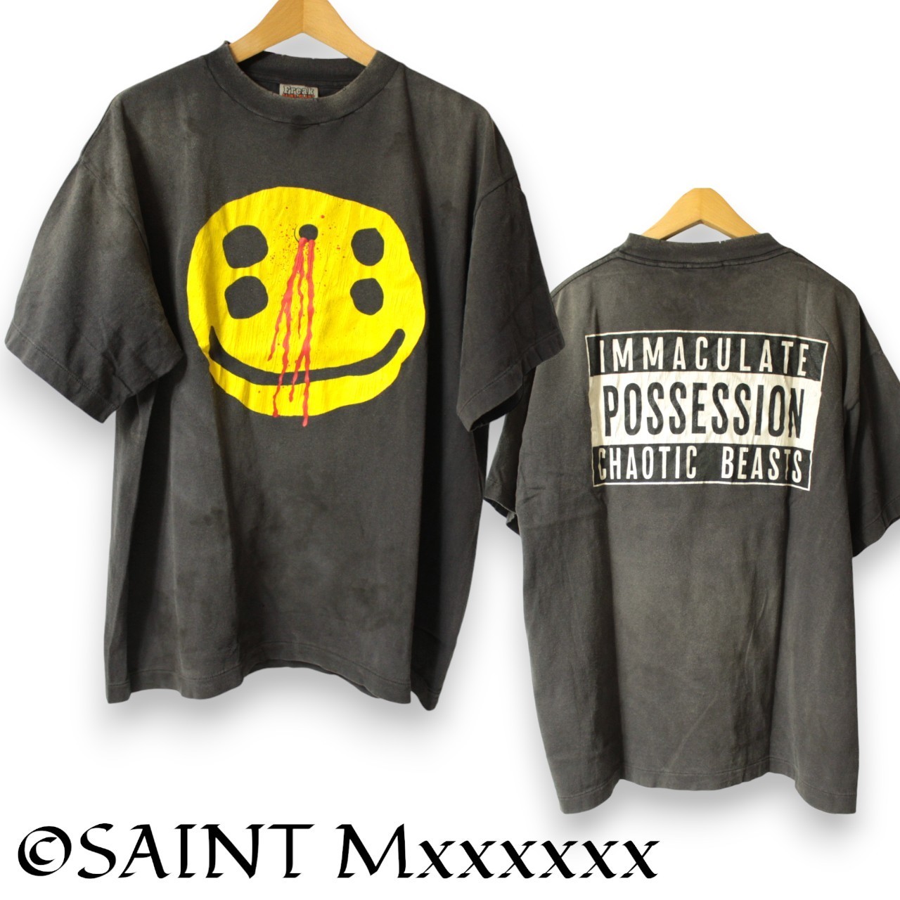 SAINT Mxxxxxx CPFM カクタスプタント コラボ スマイル Tシャツ