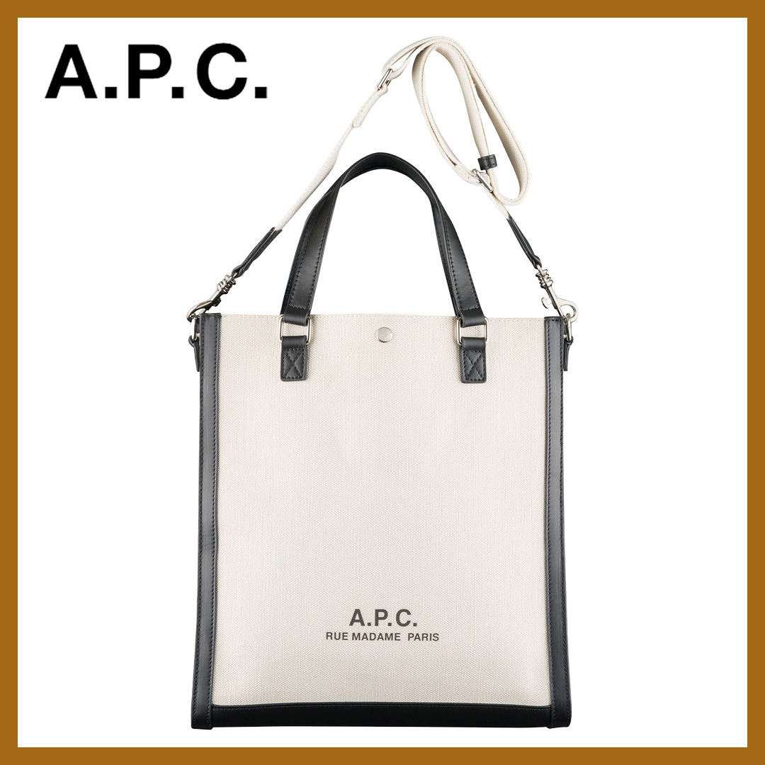 【A.P.C.】Camille 2.0 トートバッグ 縦長 シンプル ロゴ *beige
