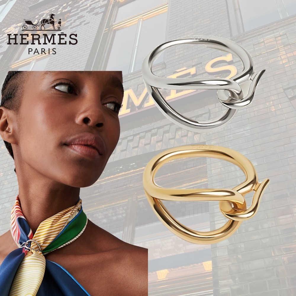 【スカーフのアレンジが広がる】HERMES Jumboスカーフリング 90