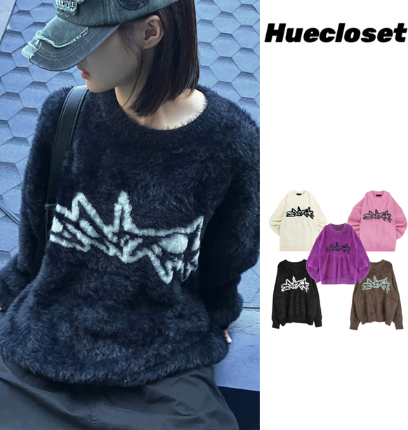ジャケットその他 HUECLOSET Wings angora knit SE188