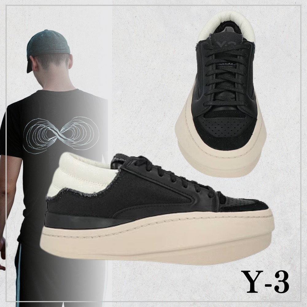 【カッコイイ】Y-3 ロゴ スニーカー ブラック