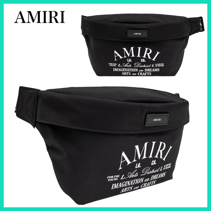 *AMIRI*ロゴプリント バムバッグ ブラック*送料込み*
