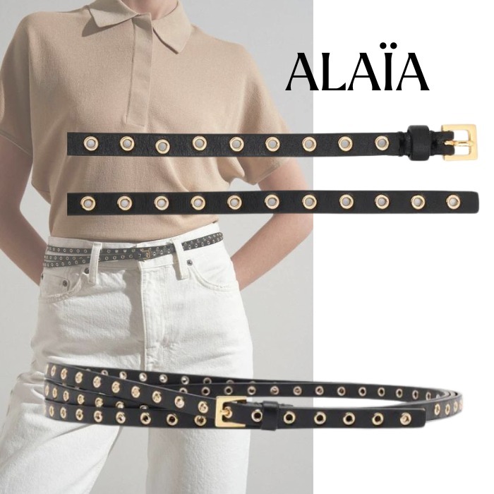 ★大人気★Alaiaアライア★ミニブラックレザーベルト